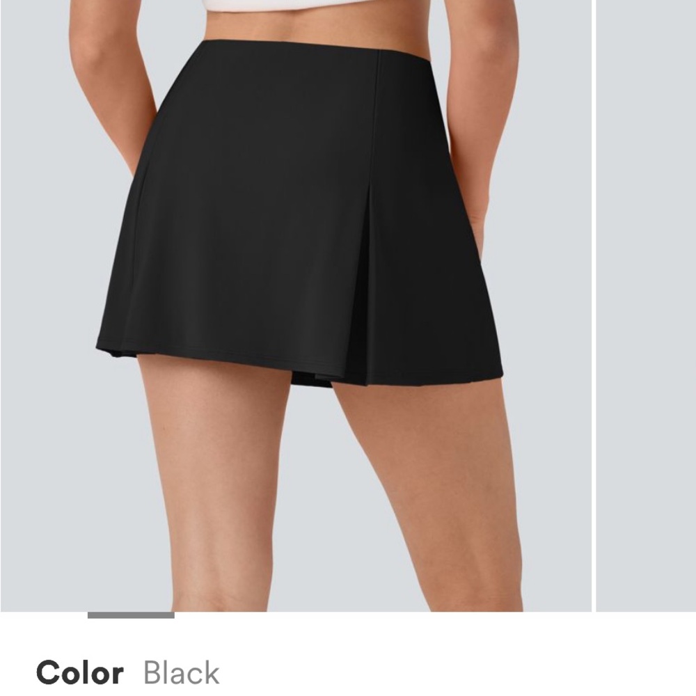 HALARA Black Bow-Accent Skort - Picture 3 of 10